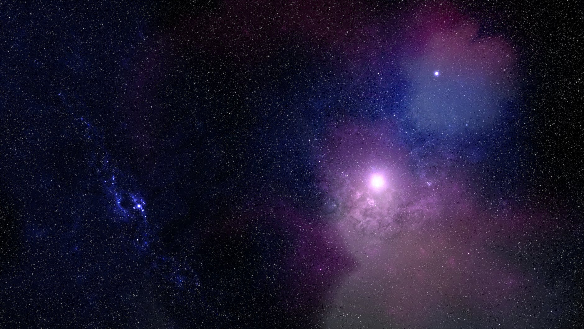 blue and purple sky with stars